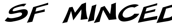 SF Minced Meat font preview